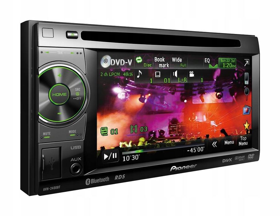 Radio mp3 pioneer avh-2400bt bluetooth usb divx vw golf sharan t4…