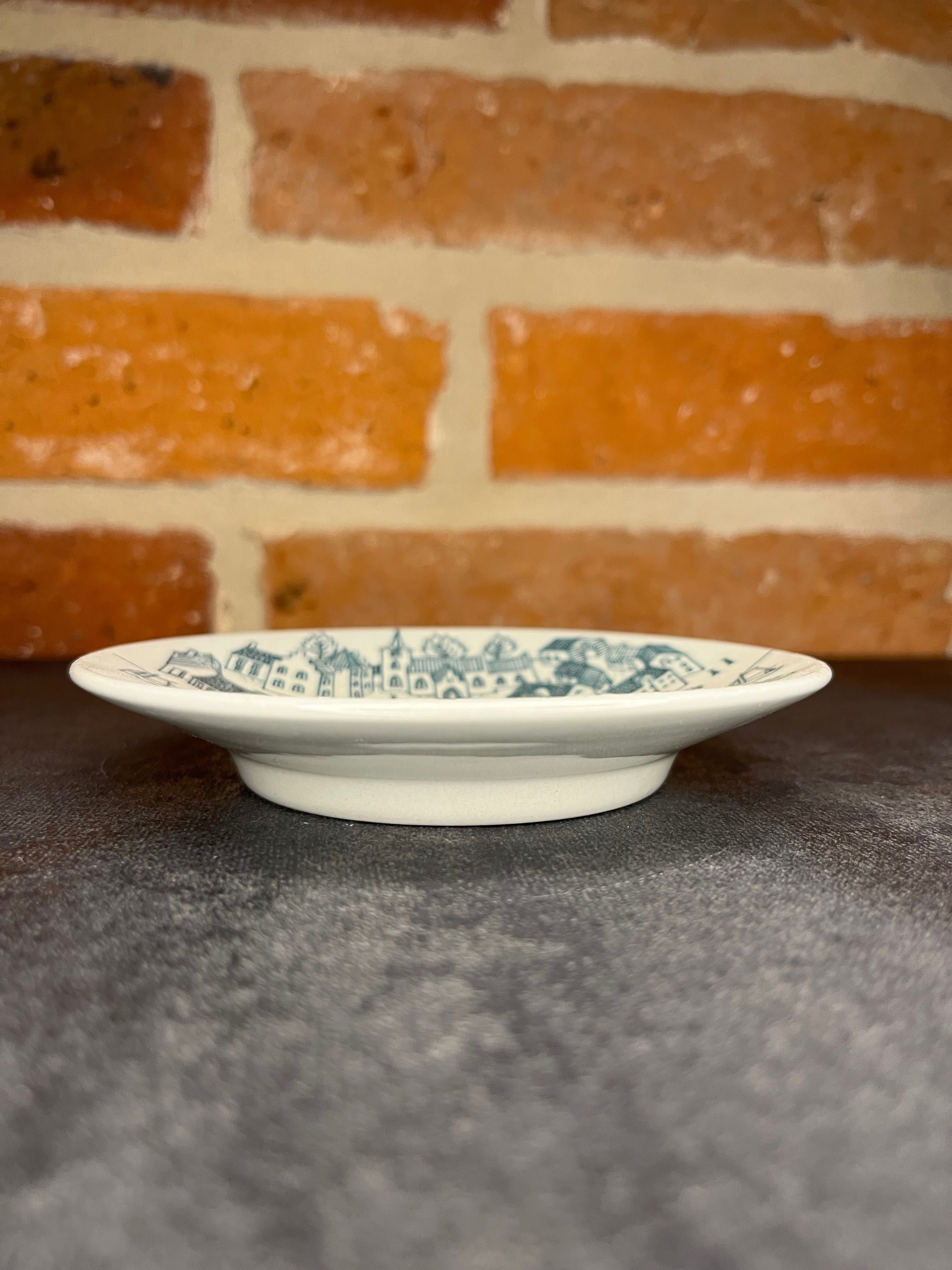 Porcelanowy talerzyk Hoyrup Denmark. Porcelana Dunska lata 60