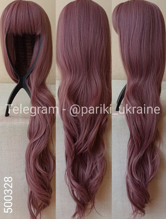 Довга кольорова перука, нова, коротка, червона, фіолетова, пряма,парик