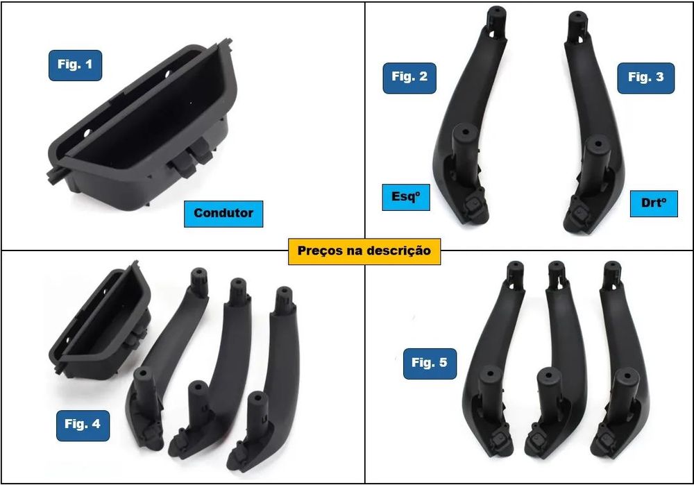 Puxador porta interior esqª ou drtª BMW X3 F25 X4 F26