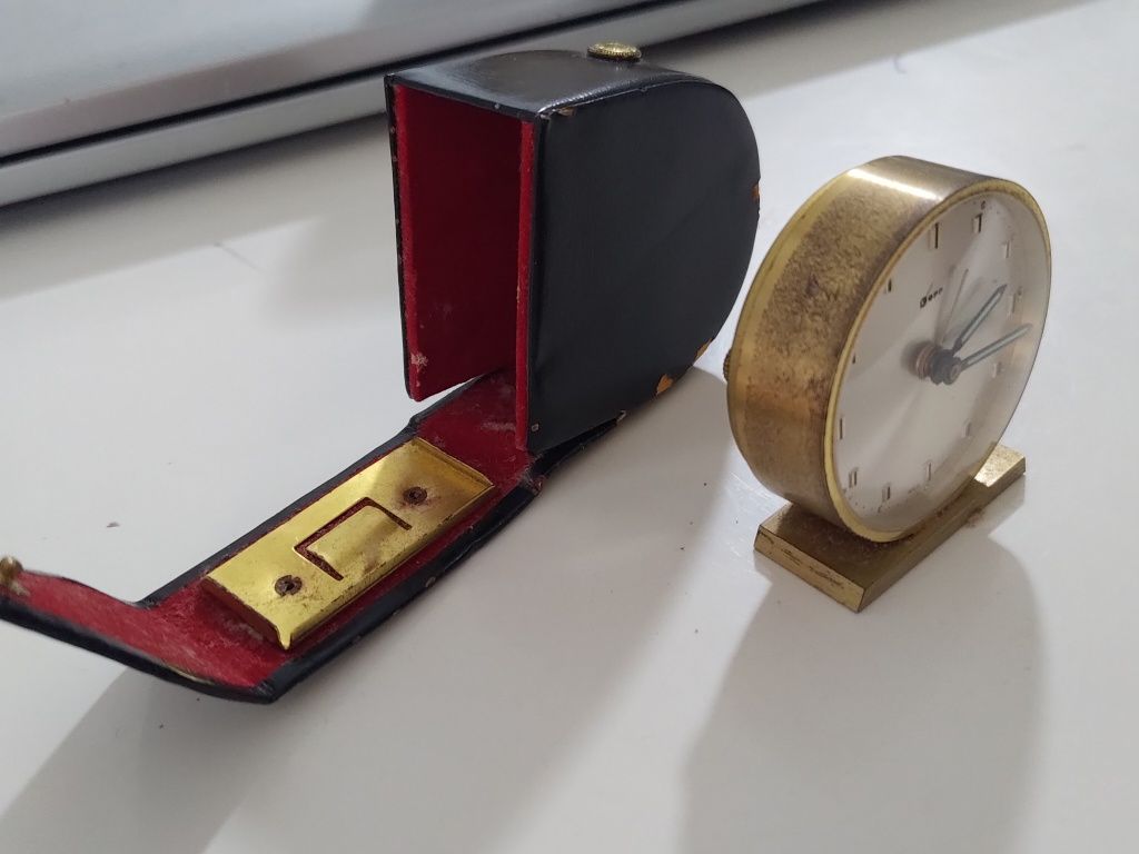 Budzik Vintage kopp mechaniczny nakręcany germany kieszonkowy podrozny