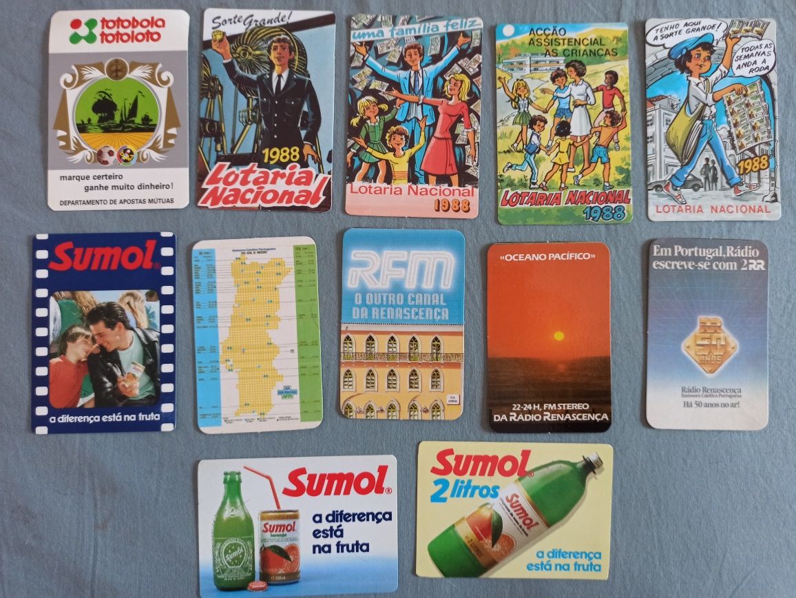 Calendários década 1980
