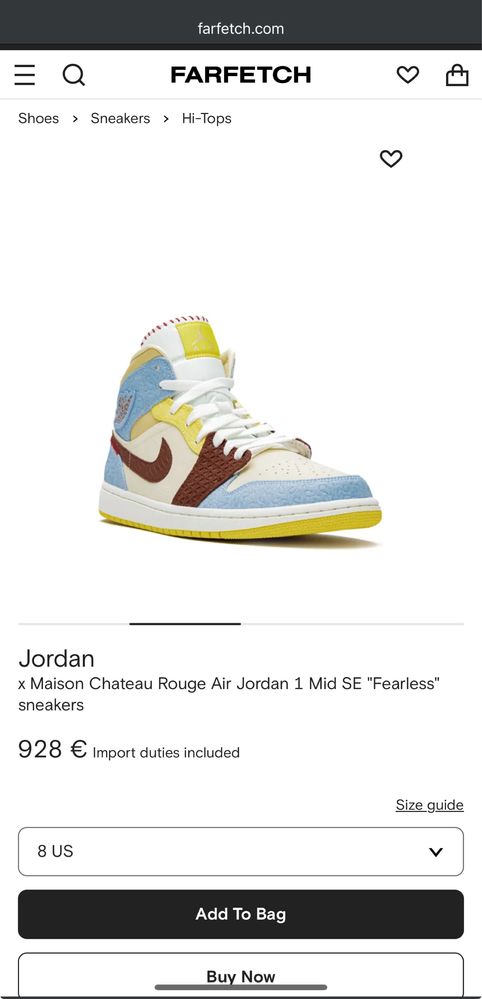 Jordan x Masion Chateau Rouge Mid