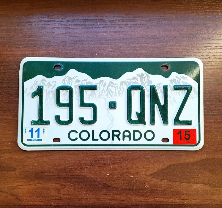 Colorado 2015 - oryginalna tablica rejestracyjna z USA
