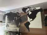 Tampo de Secretária em Vidro Mapa Mundo