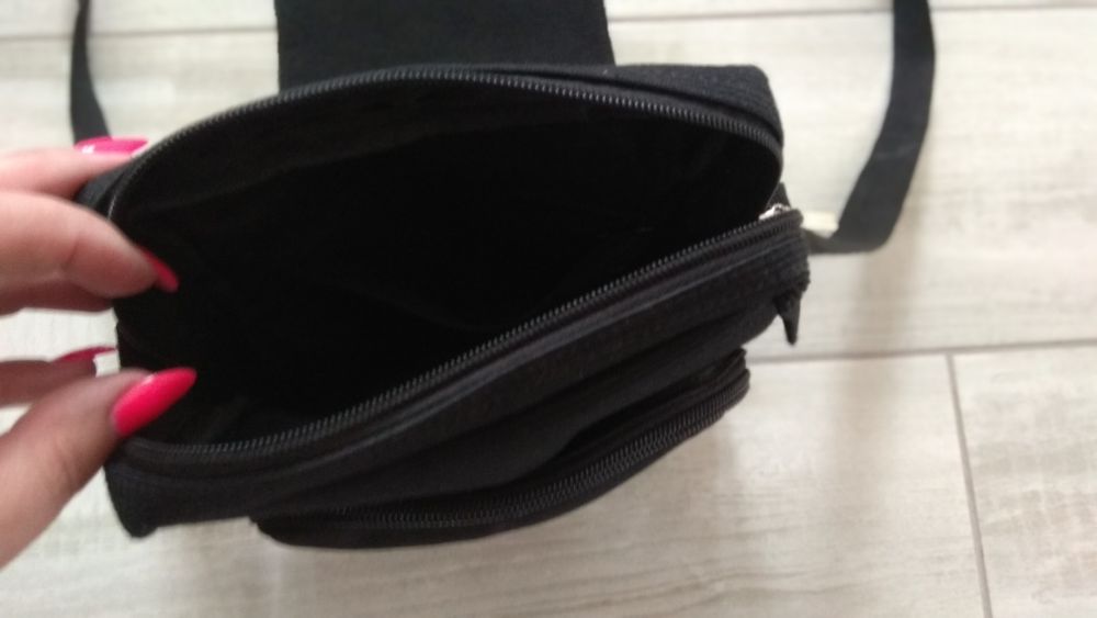 Torba listonoszka torebka czarna