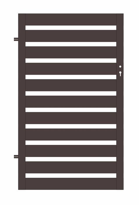 Zestaw ogrodzeniowy: brama przesuwna + furtka, nowoczesna palisada ALU