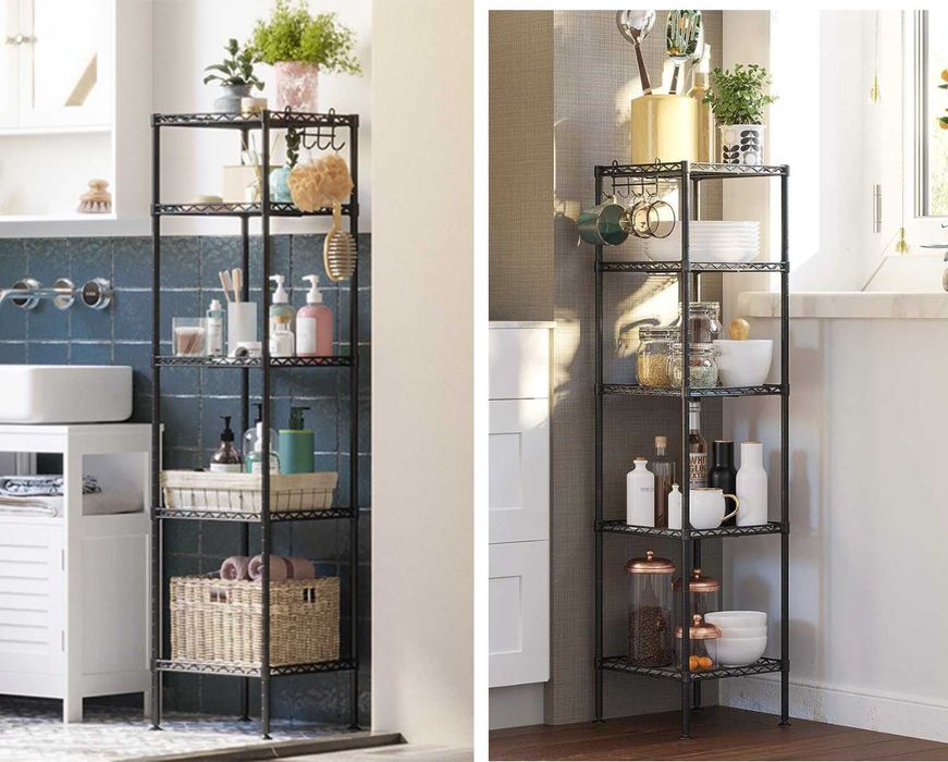 Półka łazienkowa stojąca z metalu wytrzymała obciążenie do 100kg ideał