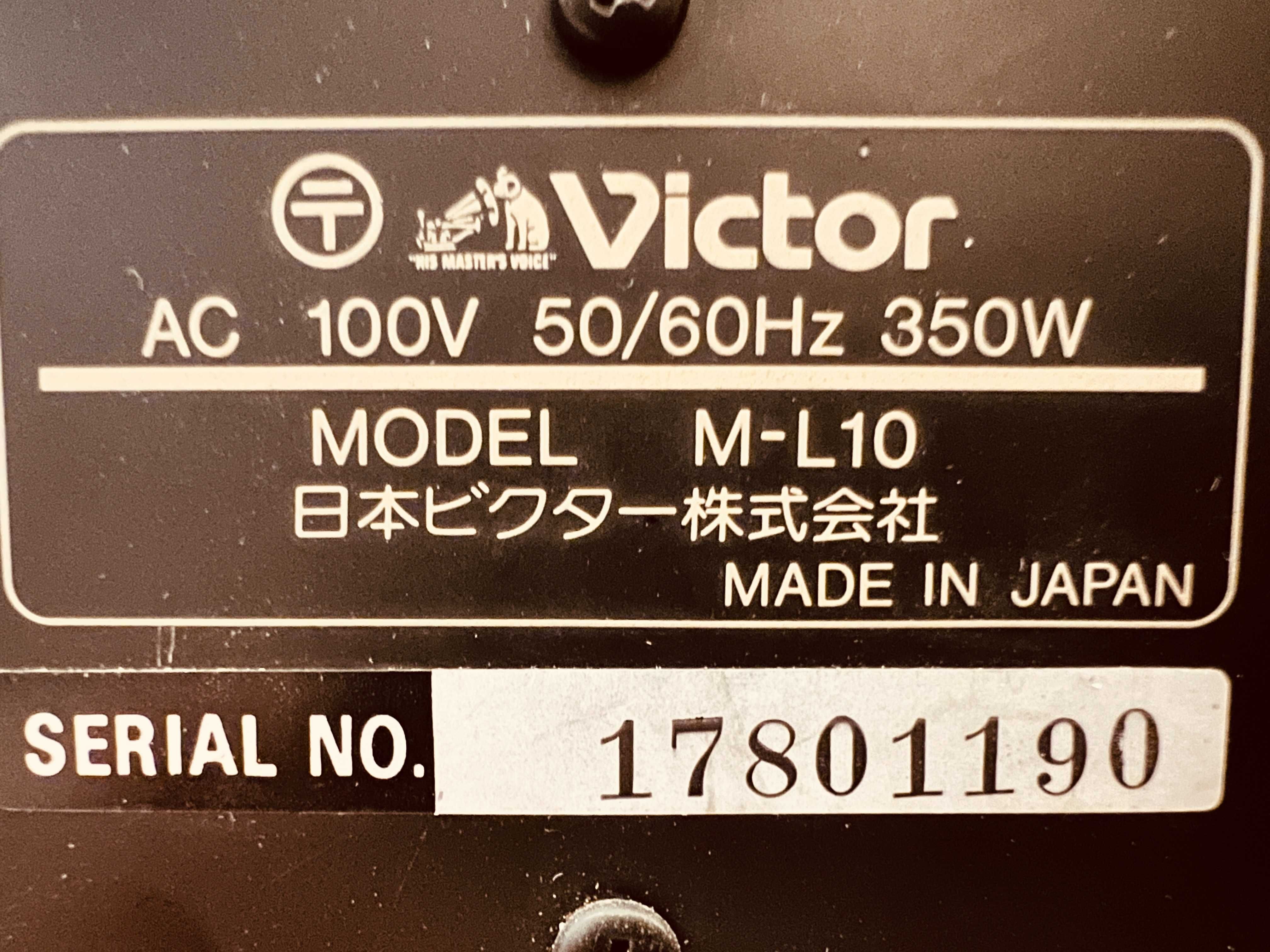 Victor JVC M L10 - P L10 komplet