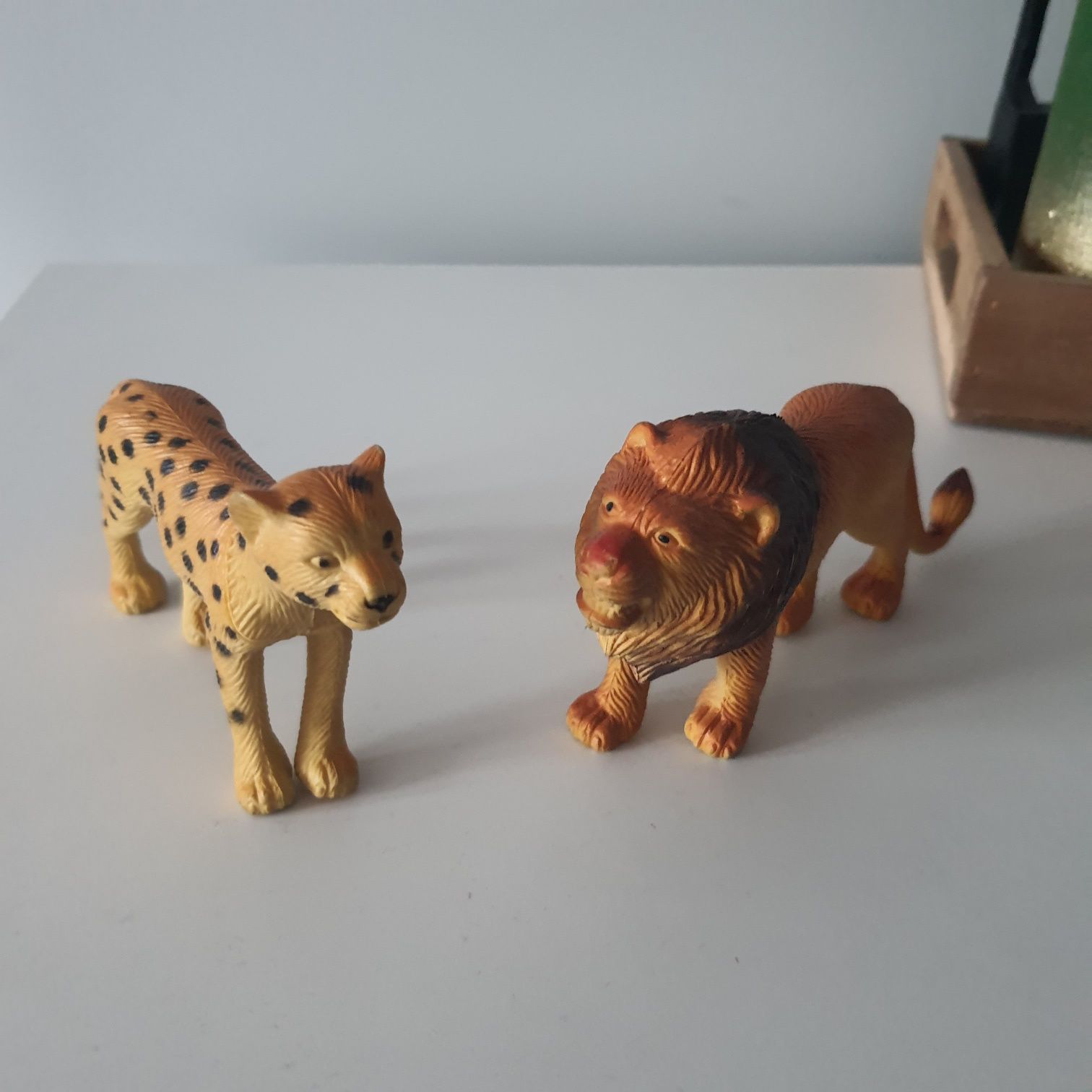 Gepard i Lew figurka figurki zabawka zoo 2 sztuki