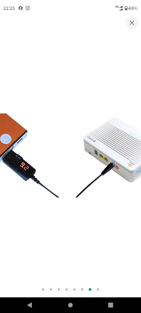 Usb/DC Адаптер 9-12V для роутера до павербанку з екраном + перехідник