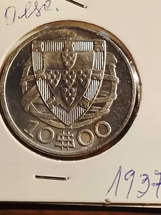 Moeda de 10 escudos de 1937, em prata