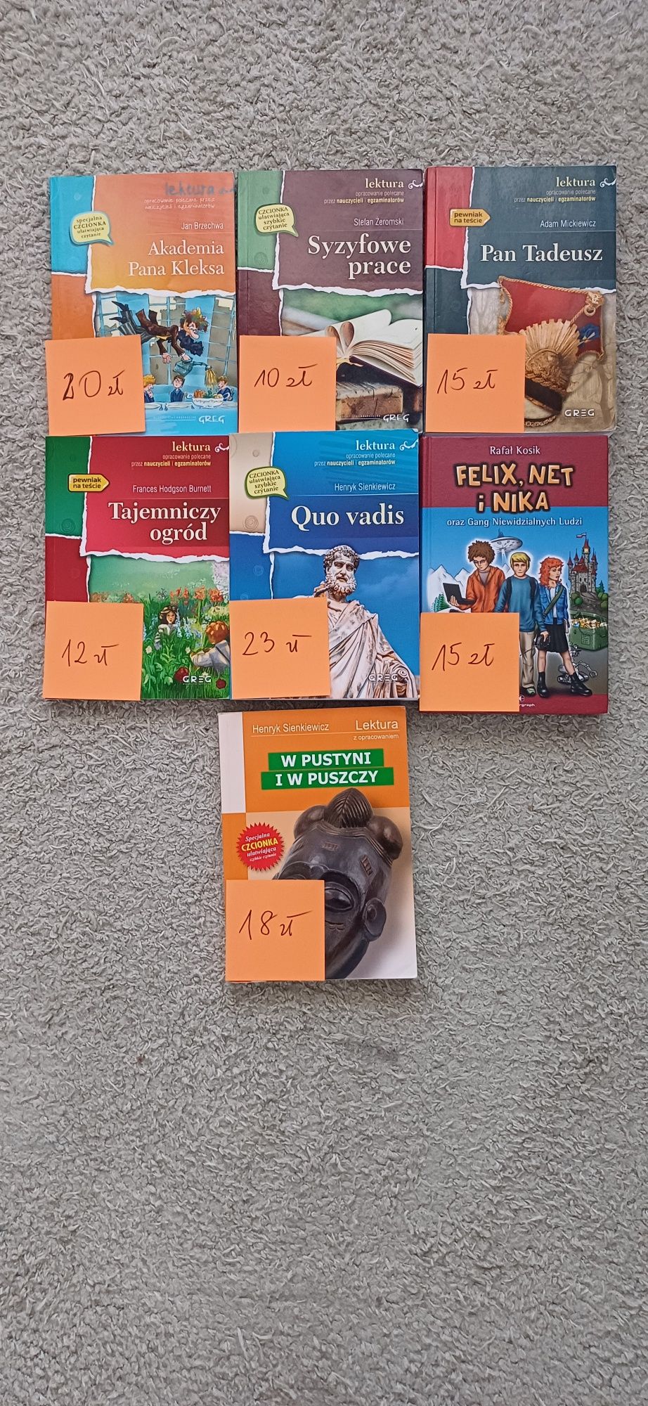 Sprzedam lektury szkolne