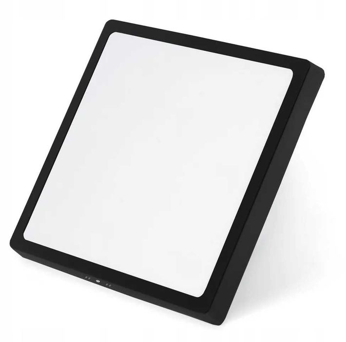 PLAFON led panel natynkowy 18 W niemrugający czarny sufitowy kwadrat