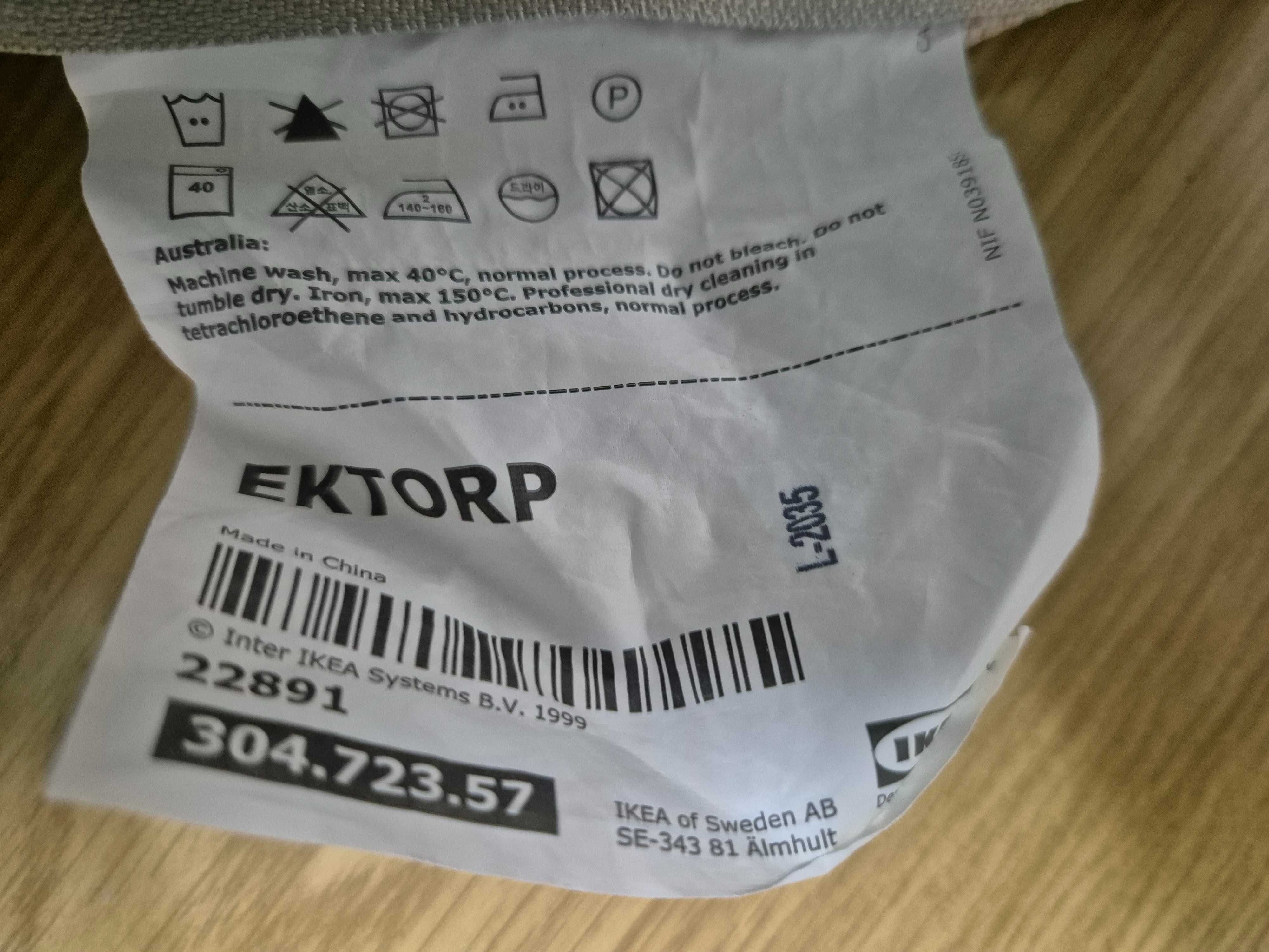 Capa sofa bege EKTORP 2 lugares IKEA