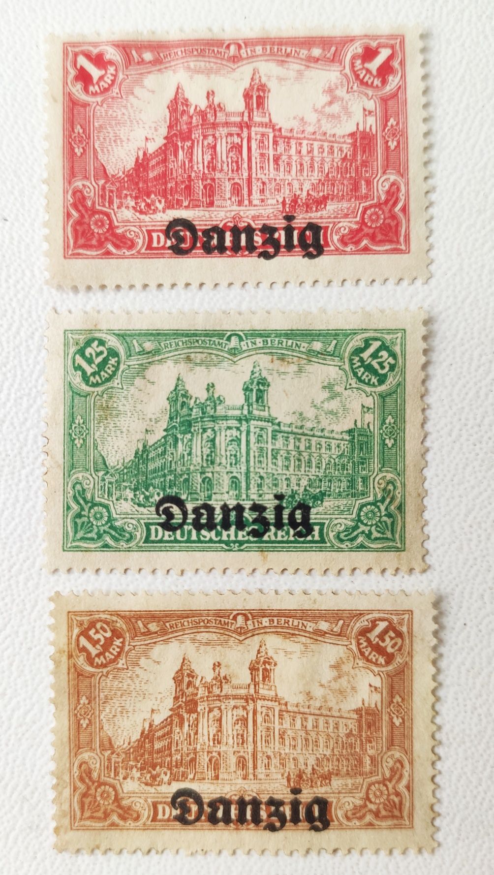 Набор марок немецкого Данцига(Гданьска). 1920г.