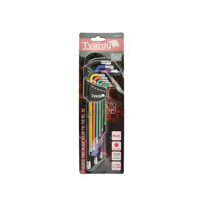 Klucze Torx Długie T10-T50 9El Kolorowe Tvardy