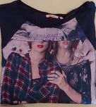 Blusa azul com padrão  da Tiffosi