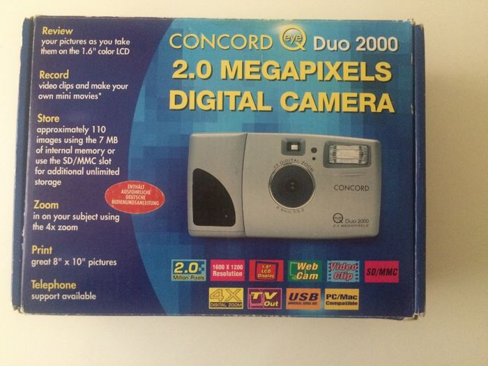 Цифровая камера Concord глаз- Q Duo 2000 digital camera 2,0 Mn, серебр