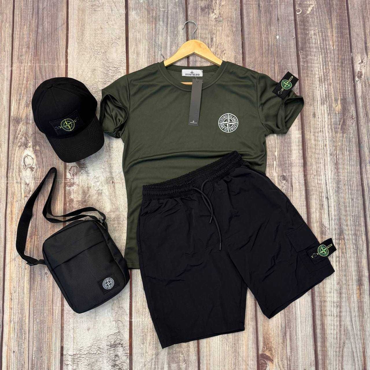 Костюм Stone Island футболка шорти літній комплект Стон Айленд (S-XXL)