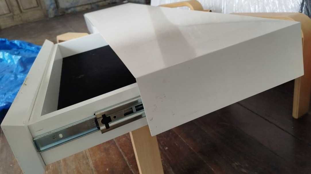 Toucador/consola suspenso com 2 gavetas, branco