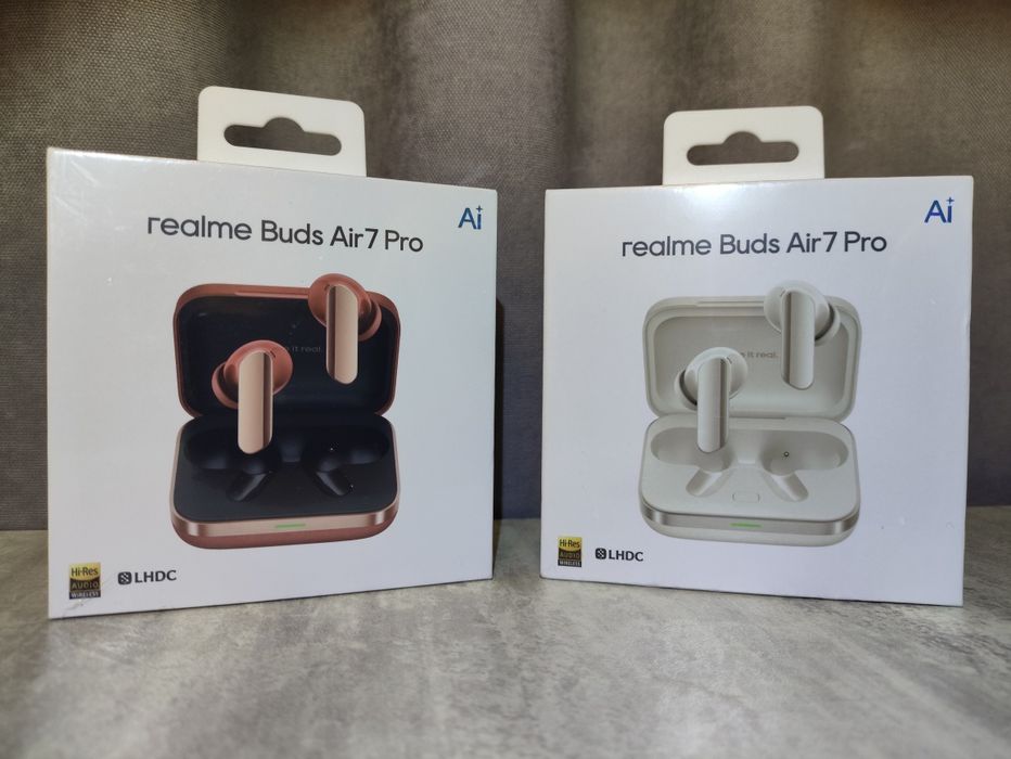 Нові Realme buds air 7 pro tws glory beige/fiery red