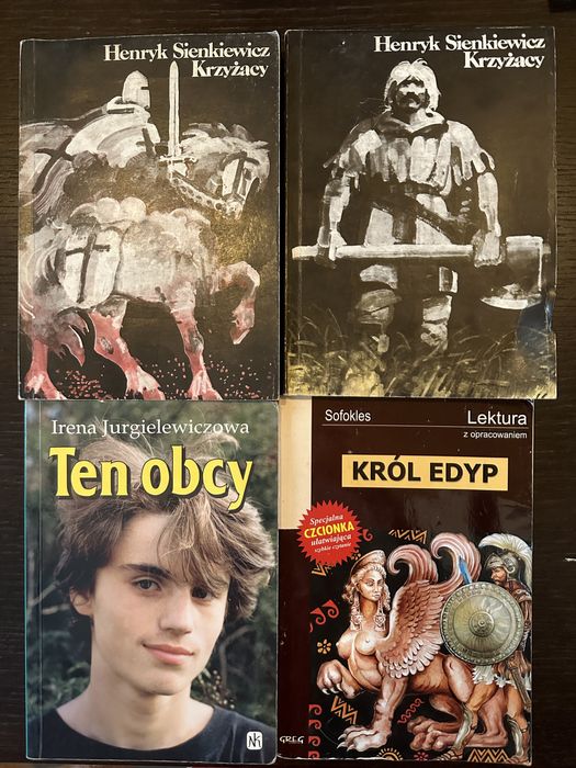 Lektury Krzyżacy tom 1, tom 2, Ten obcy, Król Edyp