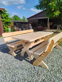 Meble ogrodowe komplet stół i dwie ławki