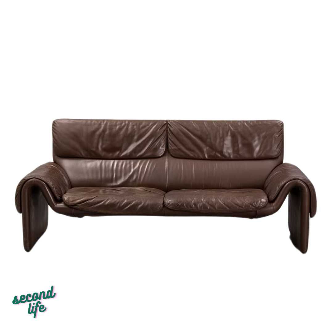 Przepiękna skórzana sofa De Sede 2011 w brązowym kolorze - Vintage