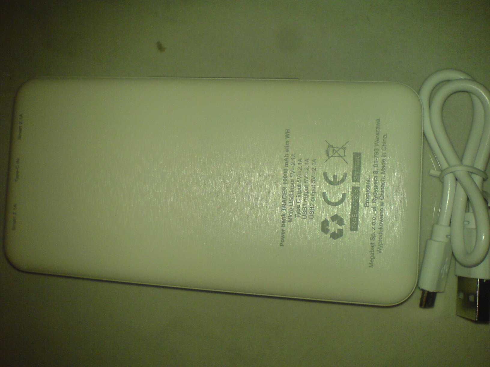 Power Bank Tracer Przenośny Akumulator 10000 mAh NOWY NIEUŻYWANY OPAKO