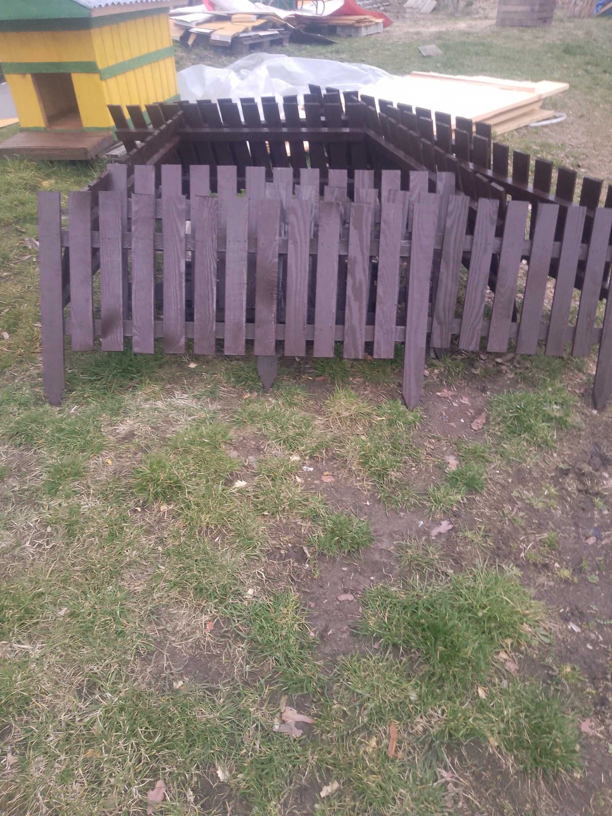 Płotek drewniany ogrodowy , płot