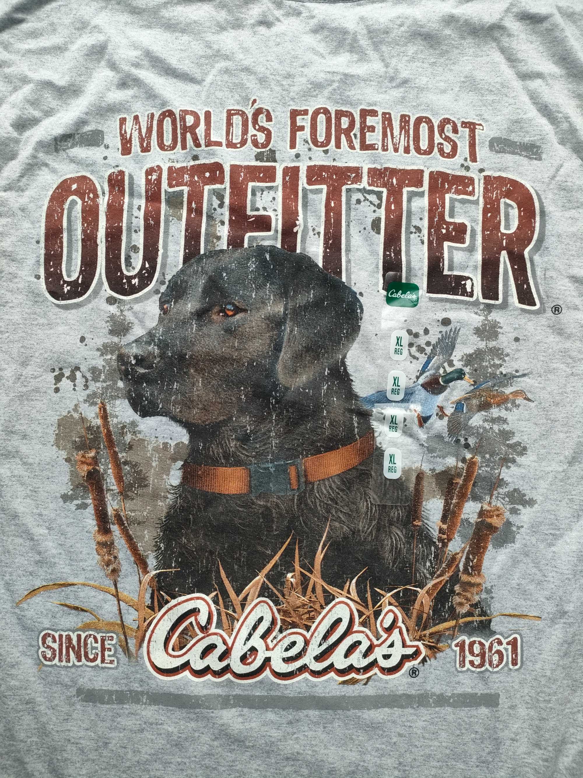 Cabela's koszulka full print dog outdoor nowa XL