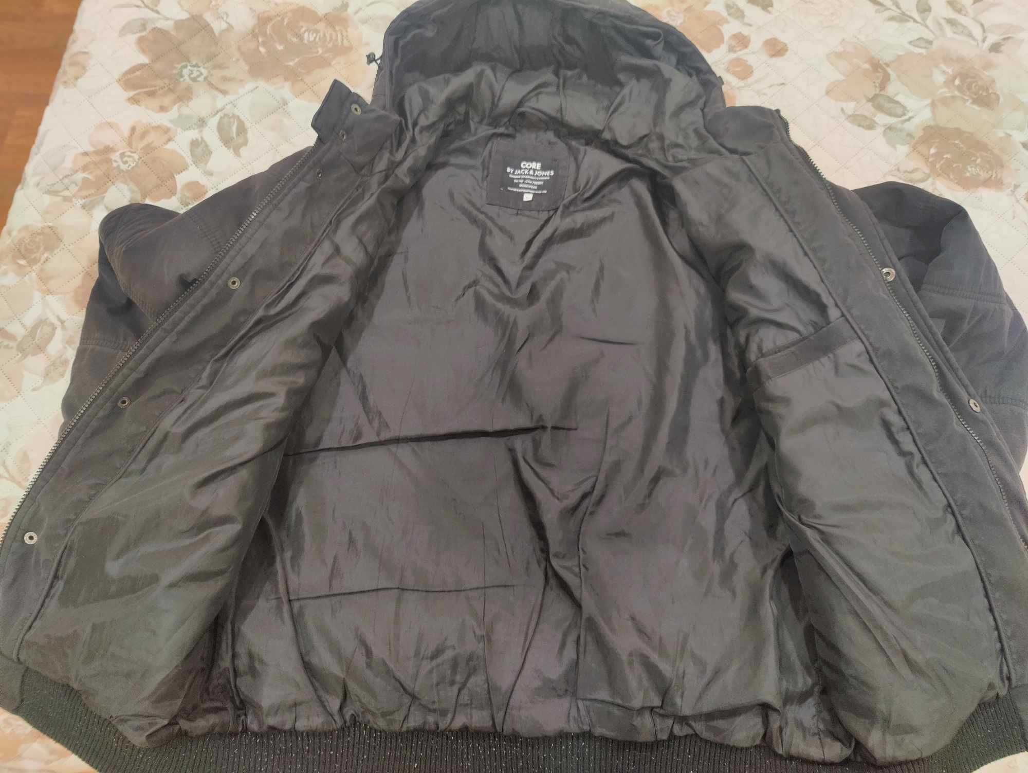 Casaco de capuz Jack Jones XL preto