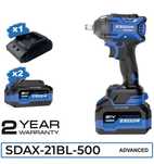 Гайковерт ударный аккумуляторный Zegor SDAX-21BL-500 21V