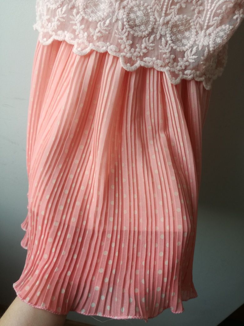 H&M tiulowa sukienka rozowa 92 98