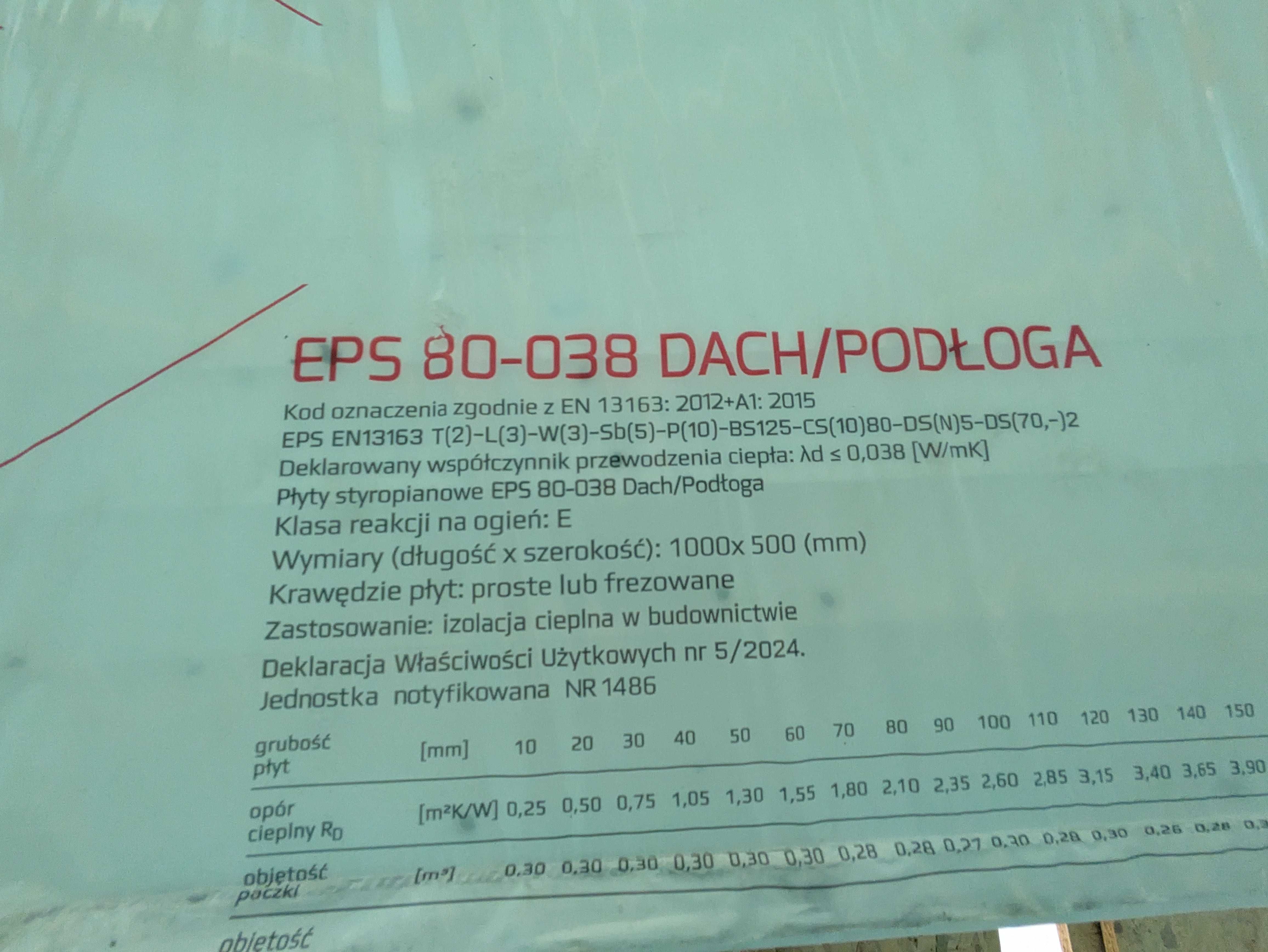 Styropian podłogowy EPS 80 5cm