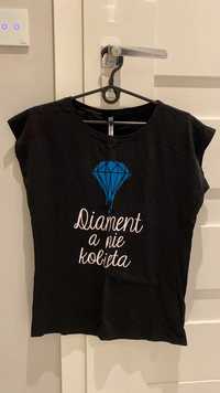 Koszulka damska napis diament a nie kobieta M