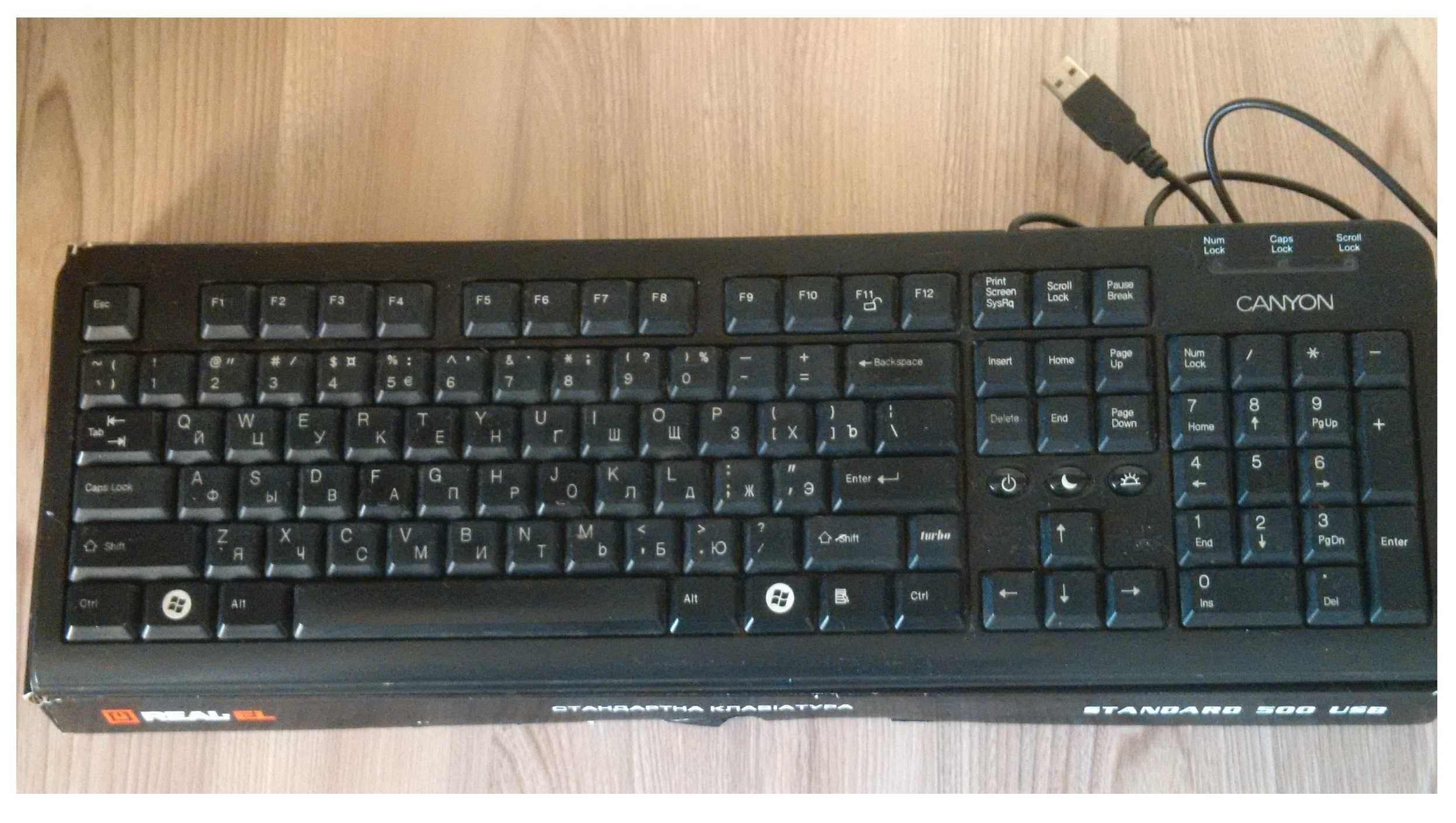 Миша PS/2 Проводная Mouse Дротова клавіатура Canyon CNR-KeyB6U-ru USB