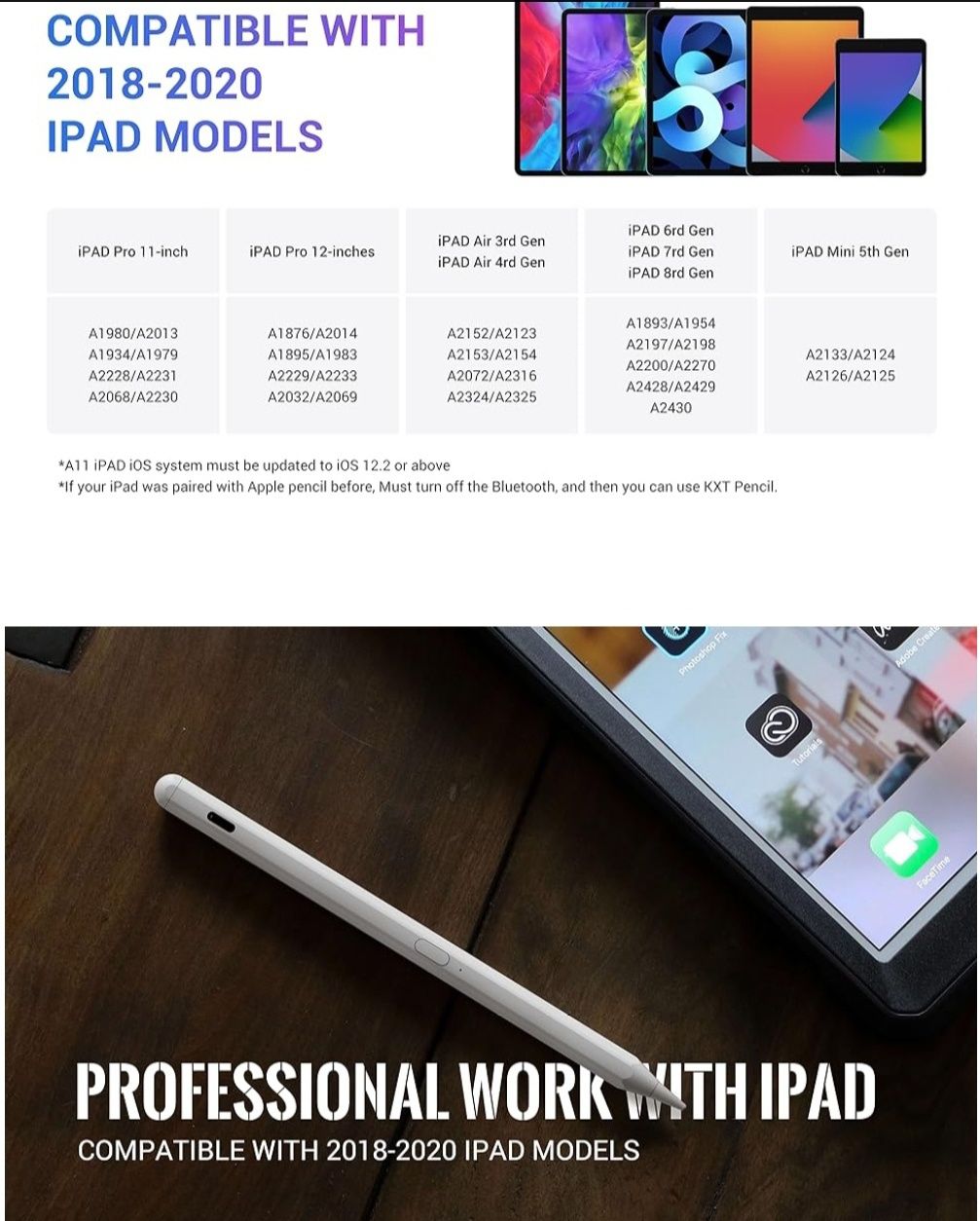 Rysik iPad 2018, -2022 KXT Hexagonal Design jak Apple Pencil