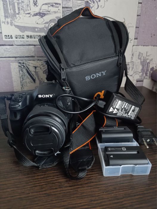 Фотоаппарат Sony A58 + объектив 18–55 мм + полный комплект