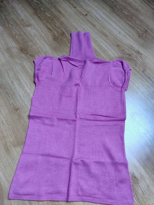 Golf różowy dzianinowy M