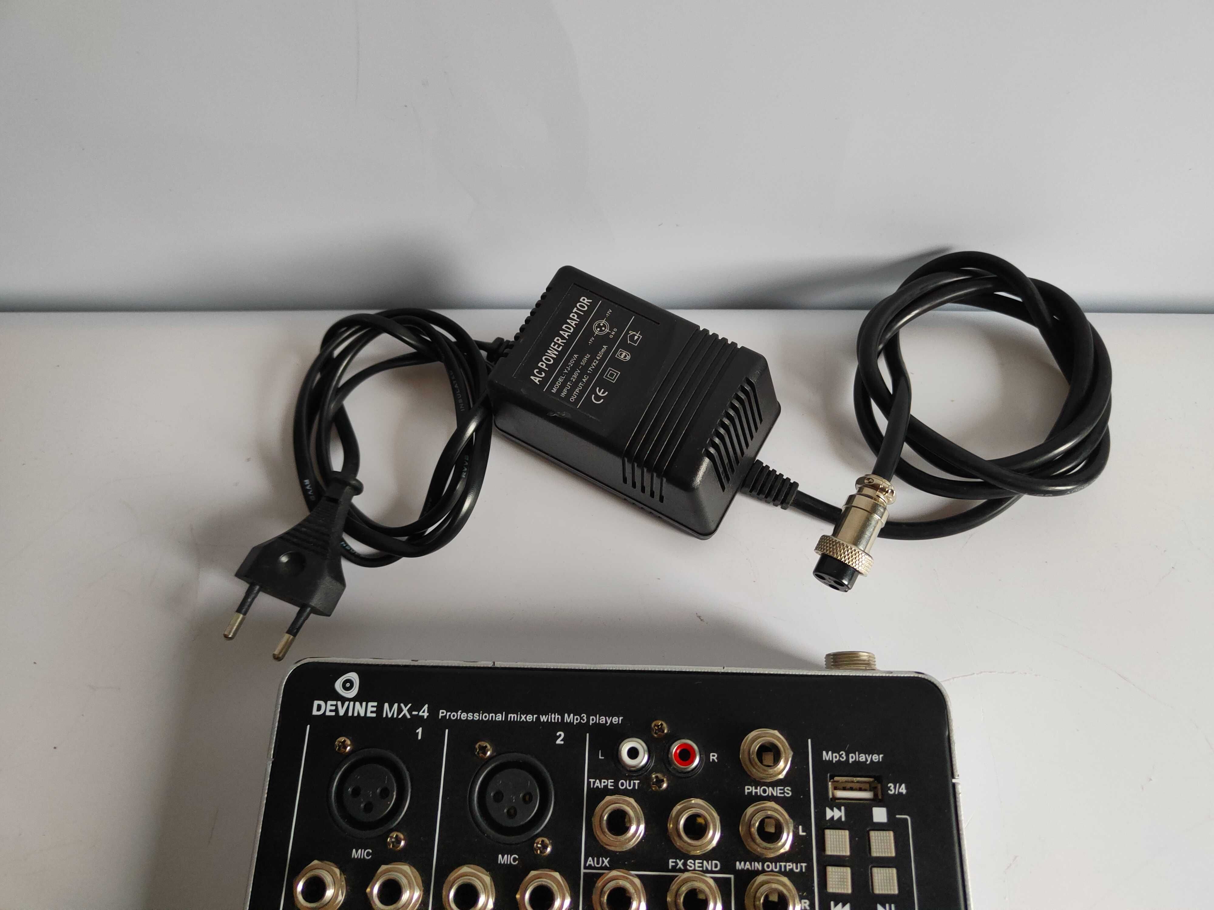 Devine MX-4 mikser audio z odtwarzaczem USB na pendrive