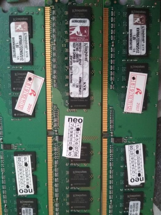 Kingston DDR2 512-4шт_Samsung ,Silicon power,Elixir по 1GB-3шт