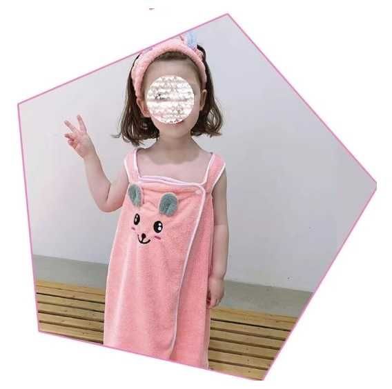 Szlafrok / ręcznik kąpielowy dla dziewczynki.