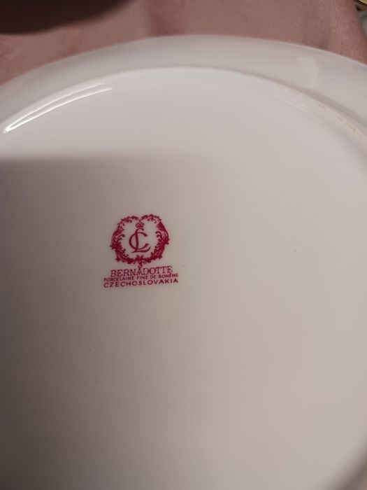 Serwis obiadowy kwiaty Czechoslowacja Bernadotte