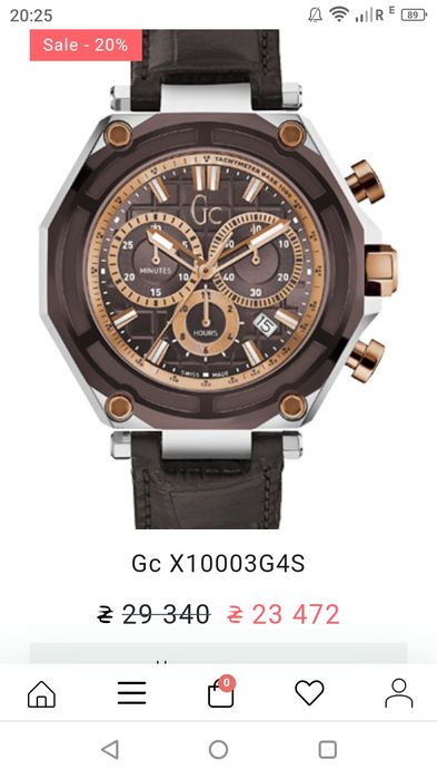 Годинник GC Швейцарія хронограф