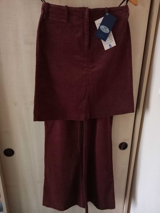 Zestaw sztruksowy damski brązowy!