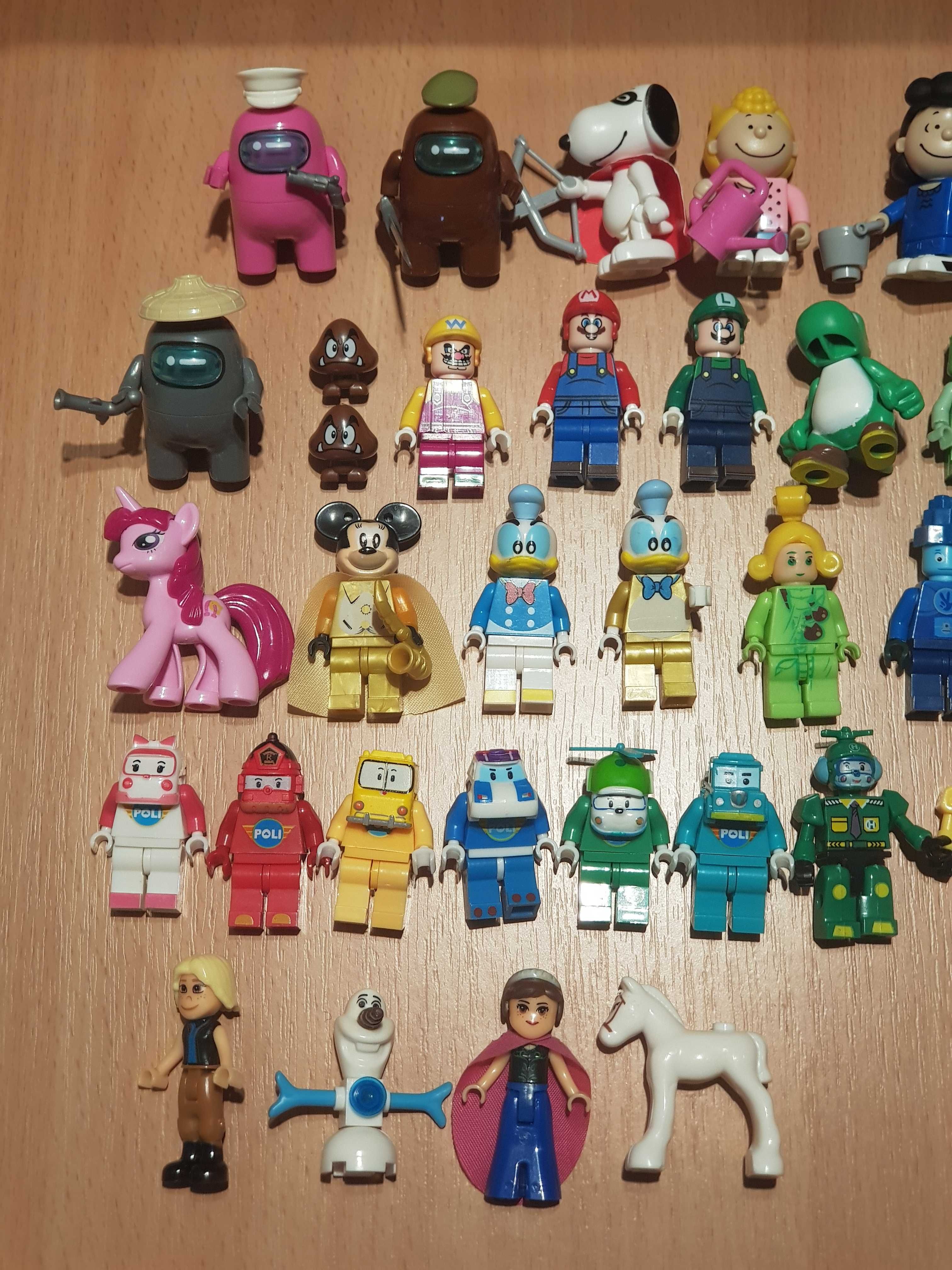 Lego фигурки Микки маус фиксики амонгас робокар поли снупи