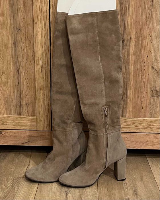 Kozaki ze skóry zamszowej  Lavorazione Artigianale