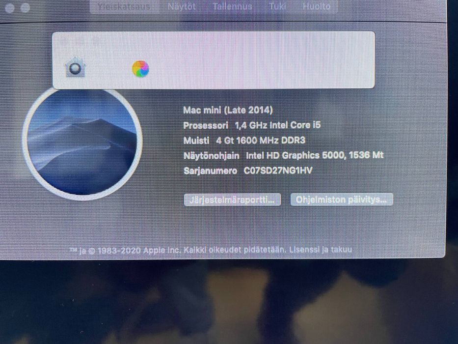 Компютер Mac Mini A1347 2014p